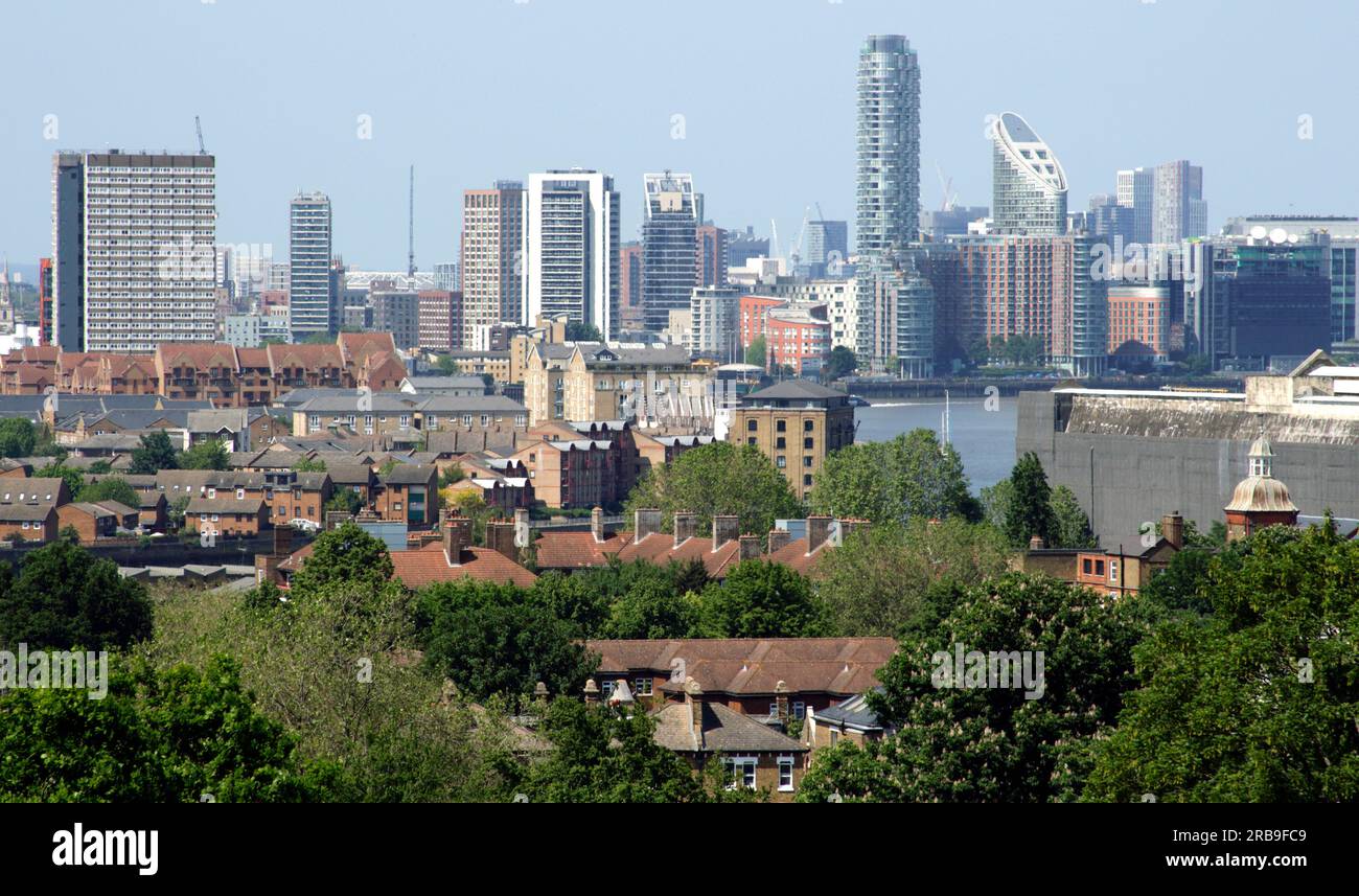 London skyline view from Greenwich 2023 Stock Photo