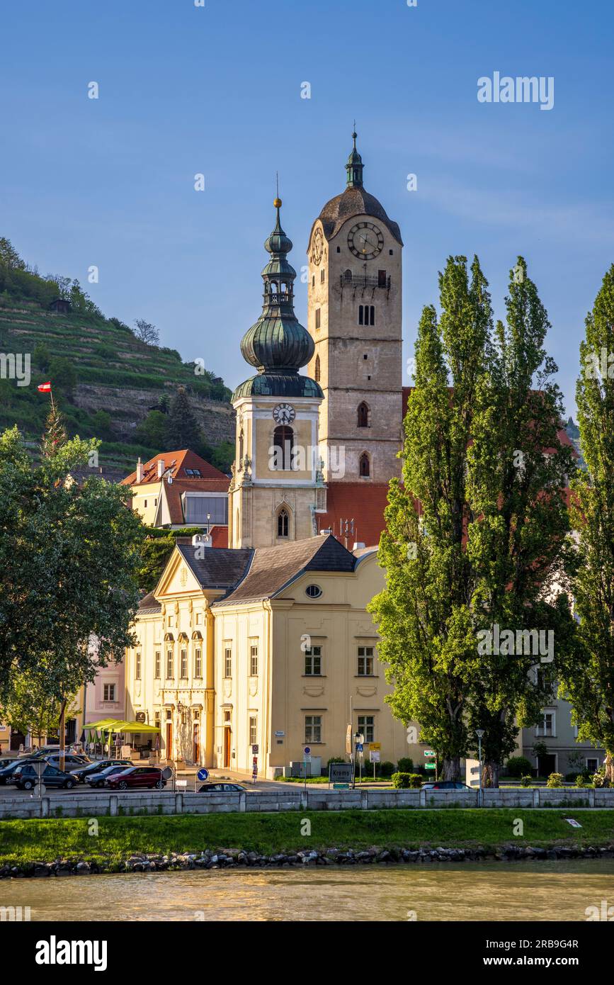Late afternoon at Krems on the Danube, Austria Stock Photo