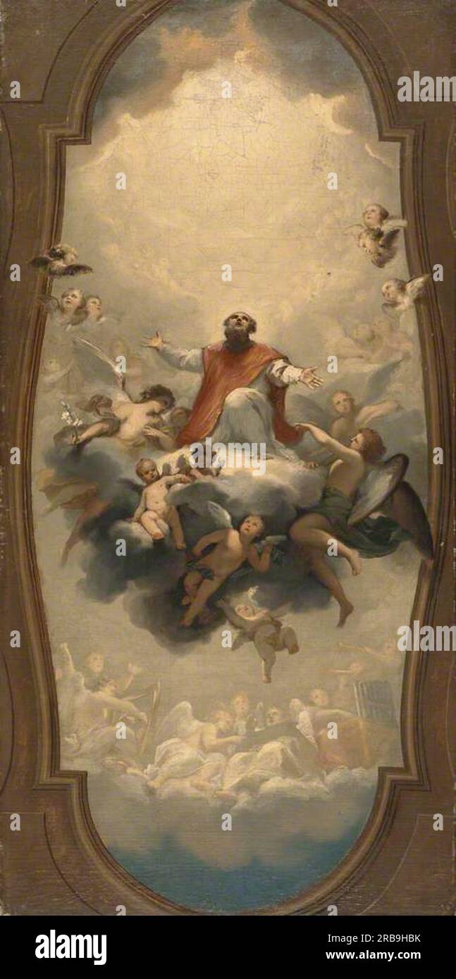 Saint Eusebius Carried to Heaven 1757 by Anton Raphael Mengs Stock Photo