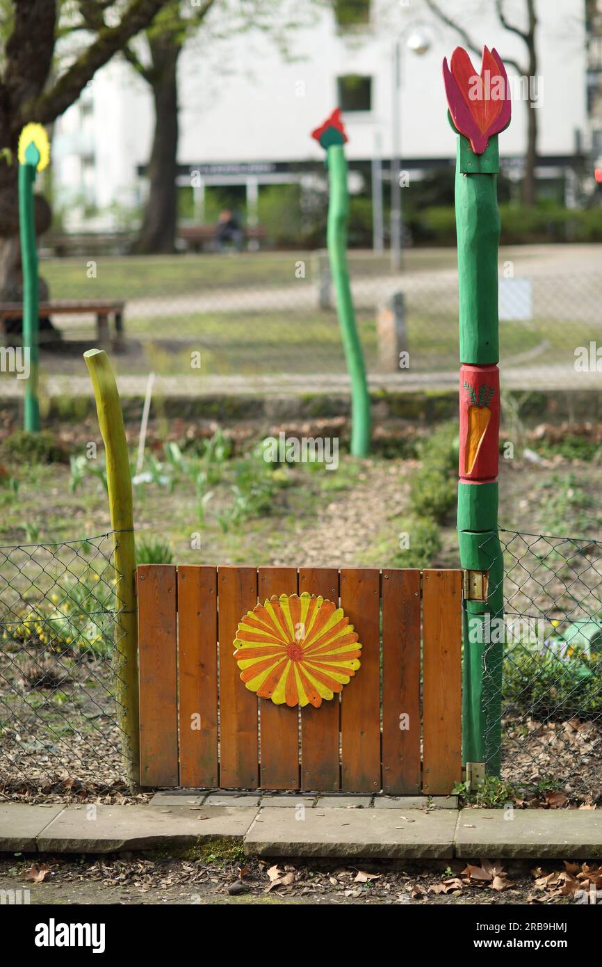 Children natural playground Frankfurt am Main, Germany Stock Photo