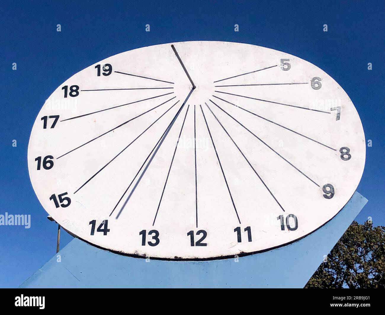 Traditional sun clock keeping time around 1400h Stock Photo Alamy