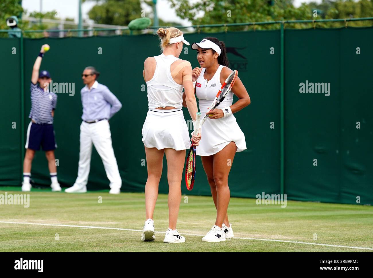Heather Watson and Harriet Dart during their Ladies Doubles match on