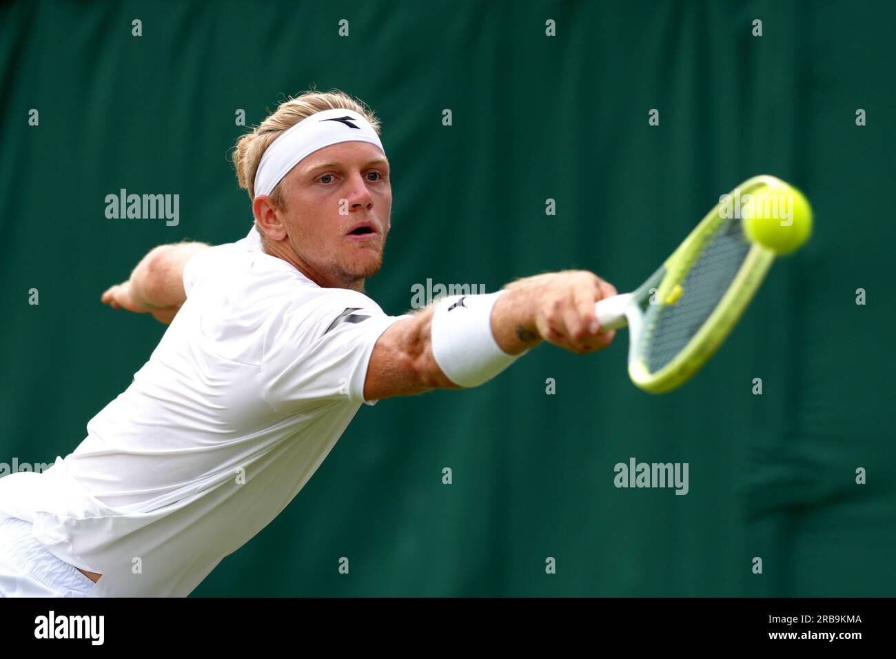 Fokina Racket Alejandro Davidovich Fokina in action against Holger Rune (not pictured ...