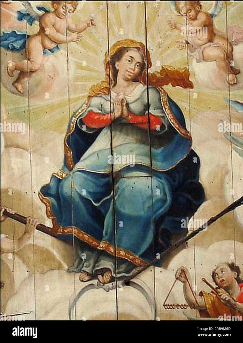 Nossa Senhora da Porciúncula 1812 by Mestre Ataíde Stock Photo
