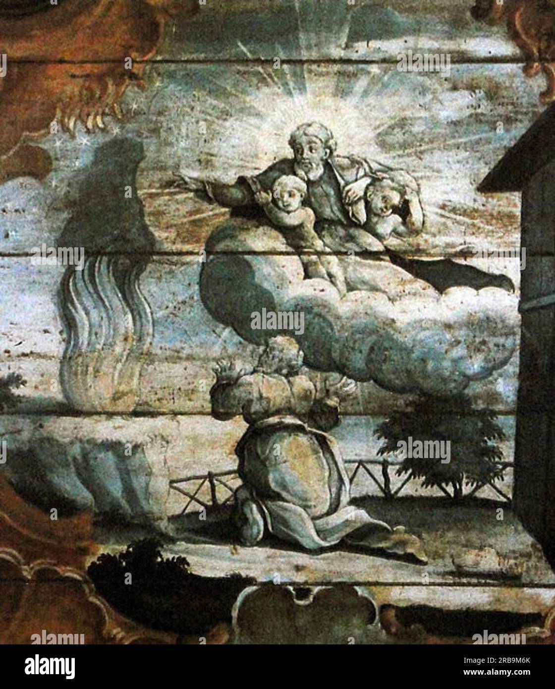 Deus promete a Abraão multiplicar sua descendência 1799 by Mestre Ataíde Stock Photo