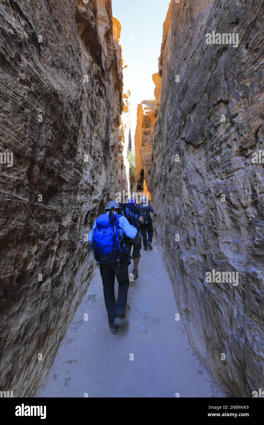 View of the back entrance to Little Petra, Jordan, Middle East Stock Photo