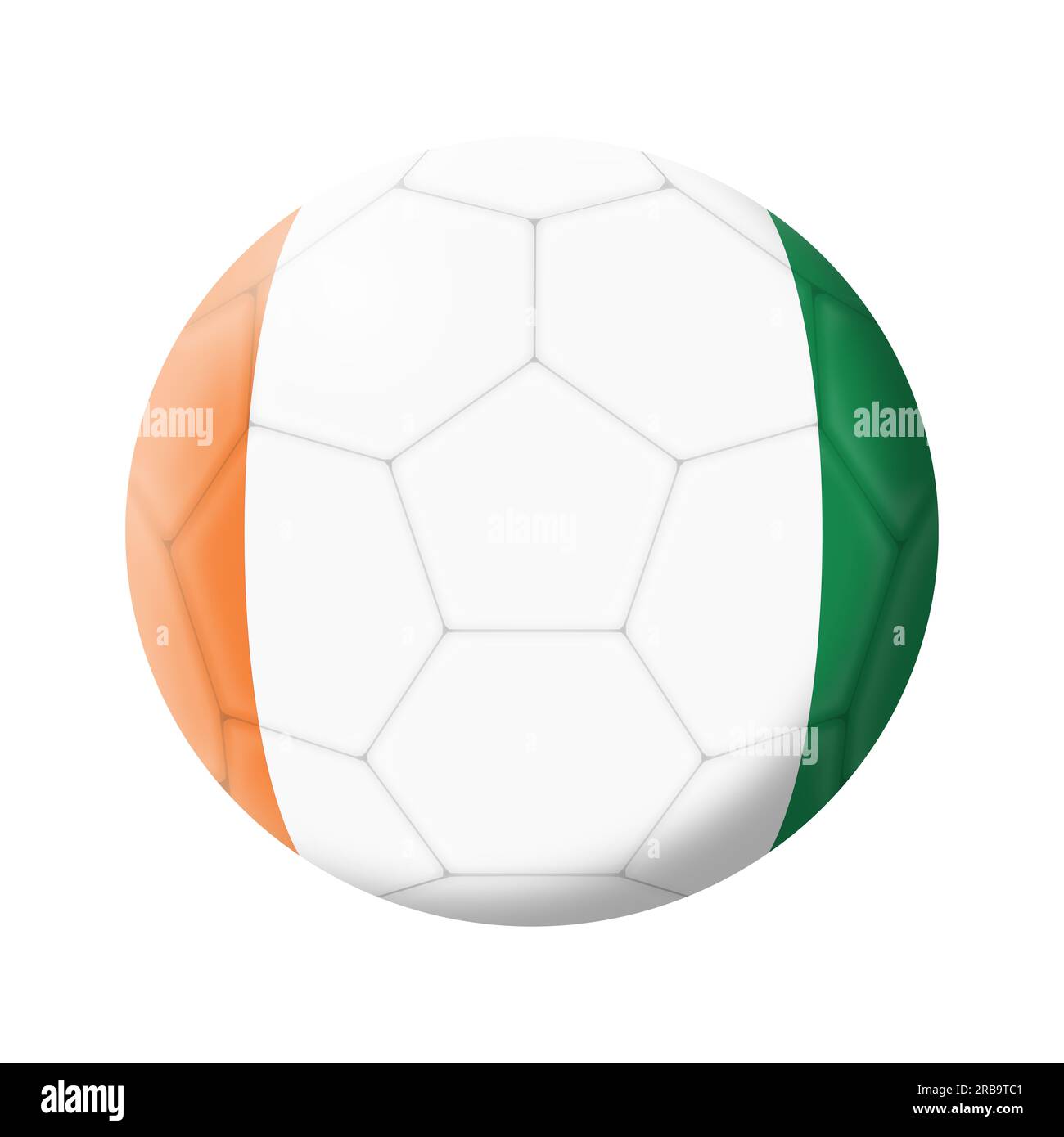 Ivory Coast Cote dIvoire soccer ball football 3d illustration with clipping path Stock Photo