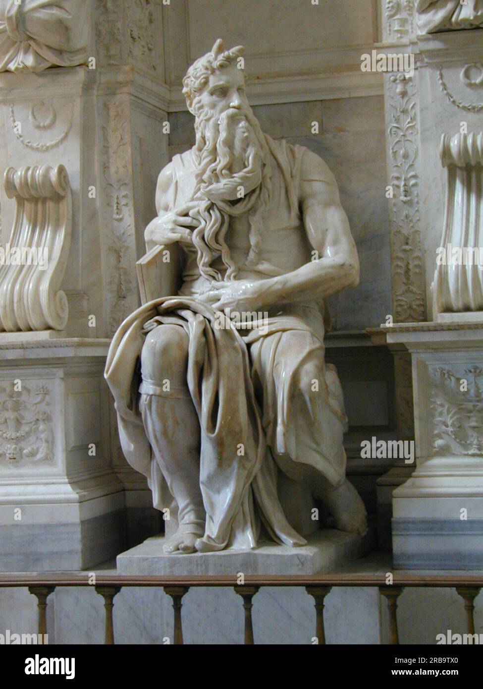 Moses Rome Moses 1513 - 1515; Rome, Italy by Michelangelo Stock Photo - Alamy