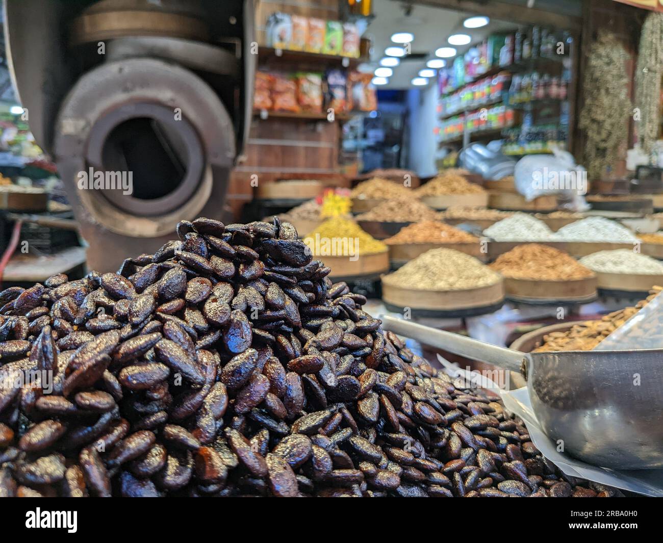 Amman,Jordan Different kind of grocery stores at the local bazaar(souk