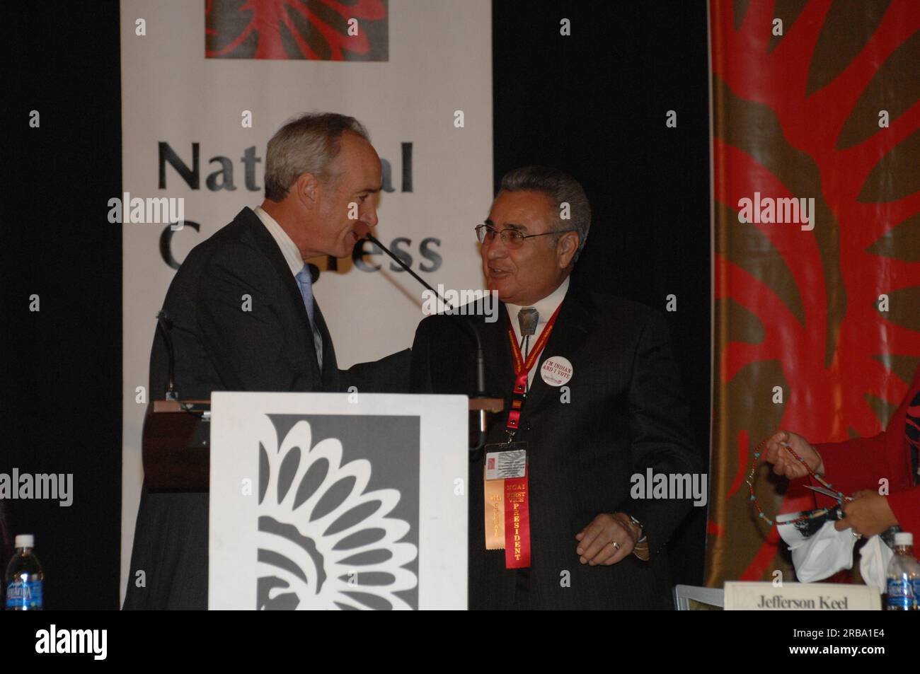 Secretary Dirk Kempthorne at the Phoenix Convention Center, Phoenix, Arizona to address the 65th Annual Convention of the National Congress of American Indians Stock Photo