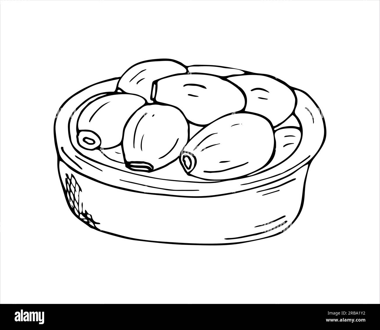 garlic cloves in plate Stock Vector Image & Art - Alamy