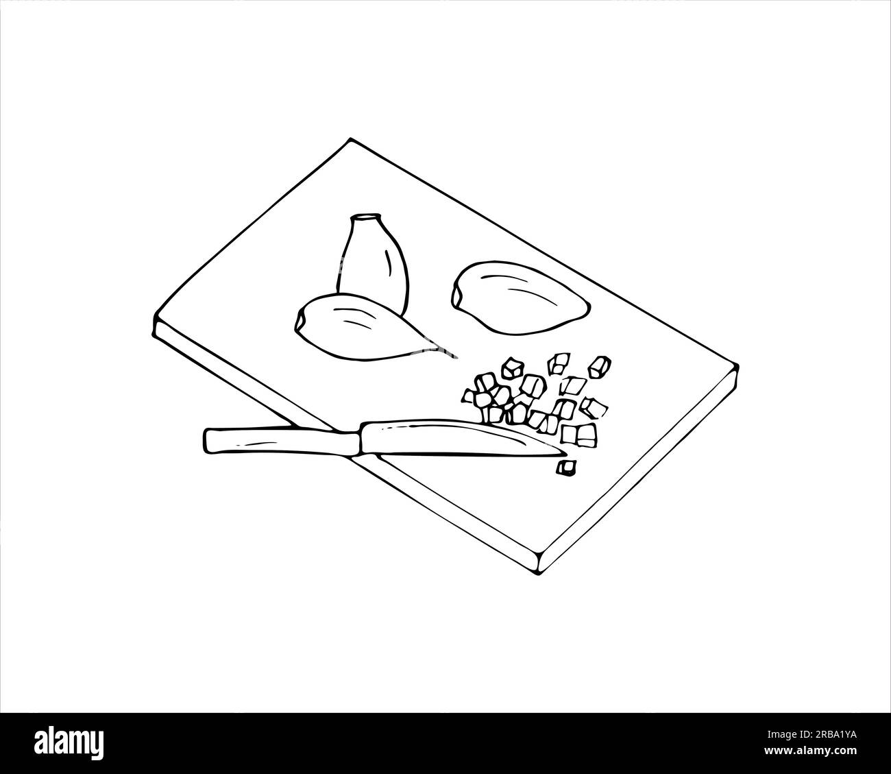 Cutting a cube Stock Vector Images - Alamy