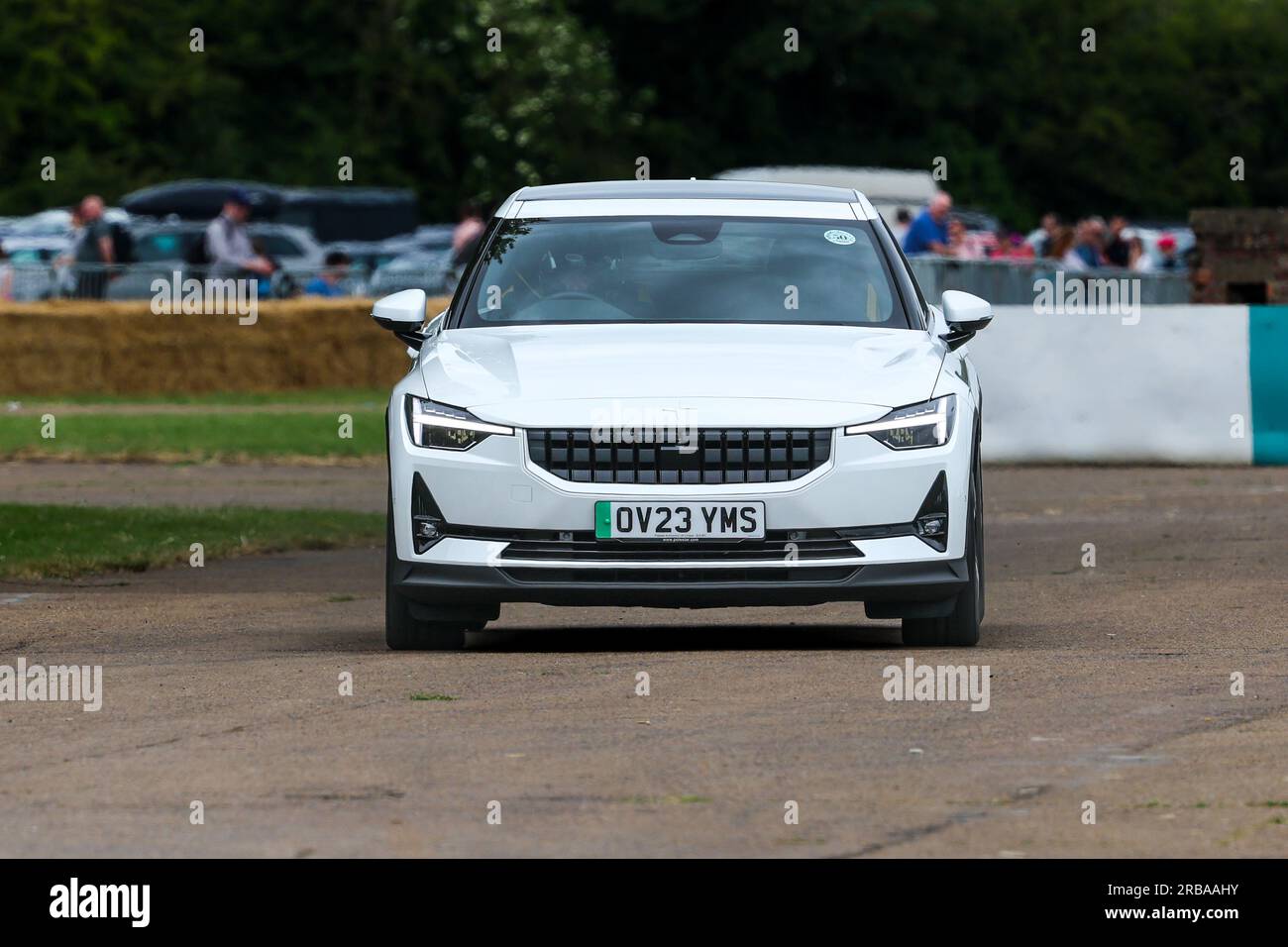 Polestar 2, driven around the race track at the Bicester flywheel