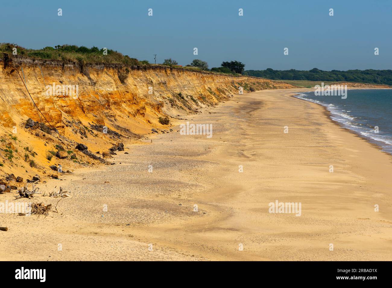 Suffolk Cliffs Rapid coastal erosion of soft cliffs from Easton Bavents, Southwold ...