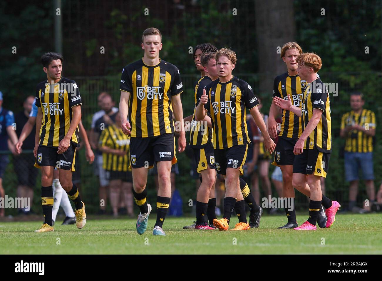 Doorwerth, Netherlands. 08th July, 2023. DOORWERTH, NETHERLANDS - JULY 8:  Michael Dokunmu of Vitesse during the Pre-Season Club Friendly match  between DUNO and Vitesse at the Sportpark de Waaijenberg on July 8