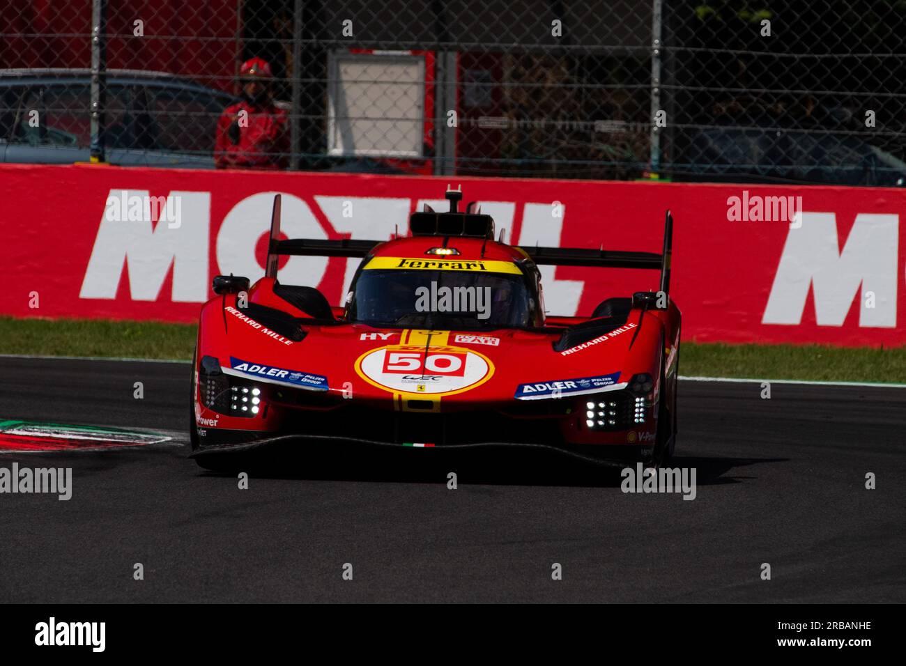 Monza Circuit, Monza, Lombardy, Italy. 8th July, 2023. 2023 FIA World Endurance Championship, 6 Hours of Monza; Ferrari AF Corse Ferrari 499P Credit: Action Plus Sports/Alamy Live News Stock Photo