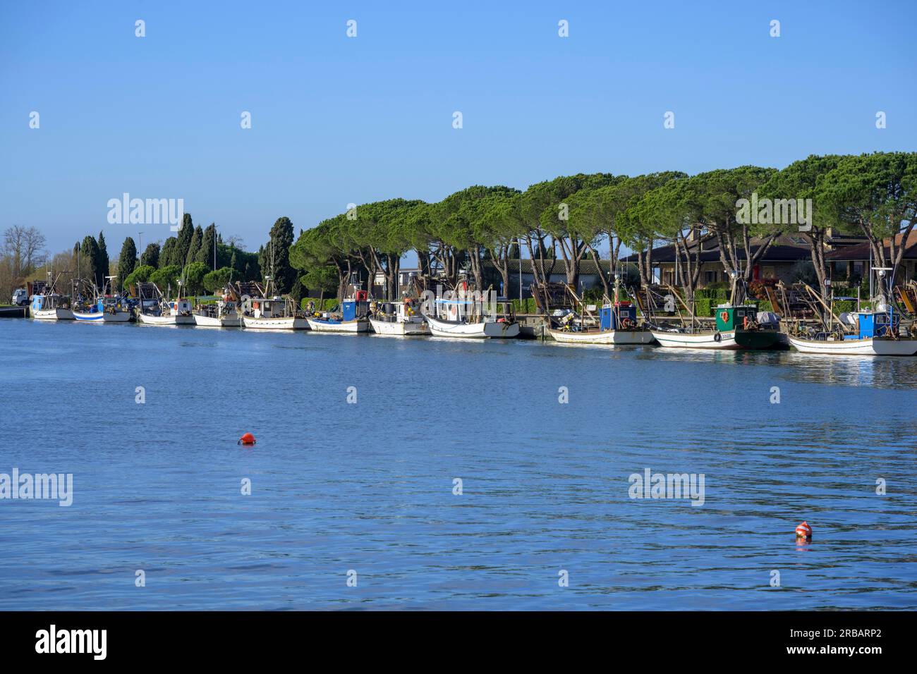 Fishing boats, Marano Lagunare, province of Udine, Italy Stock Photo