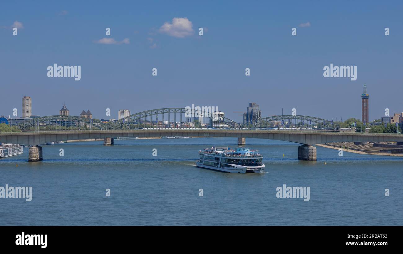 Modern river cruising boat hi-res stock photography and images - Alamy