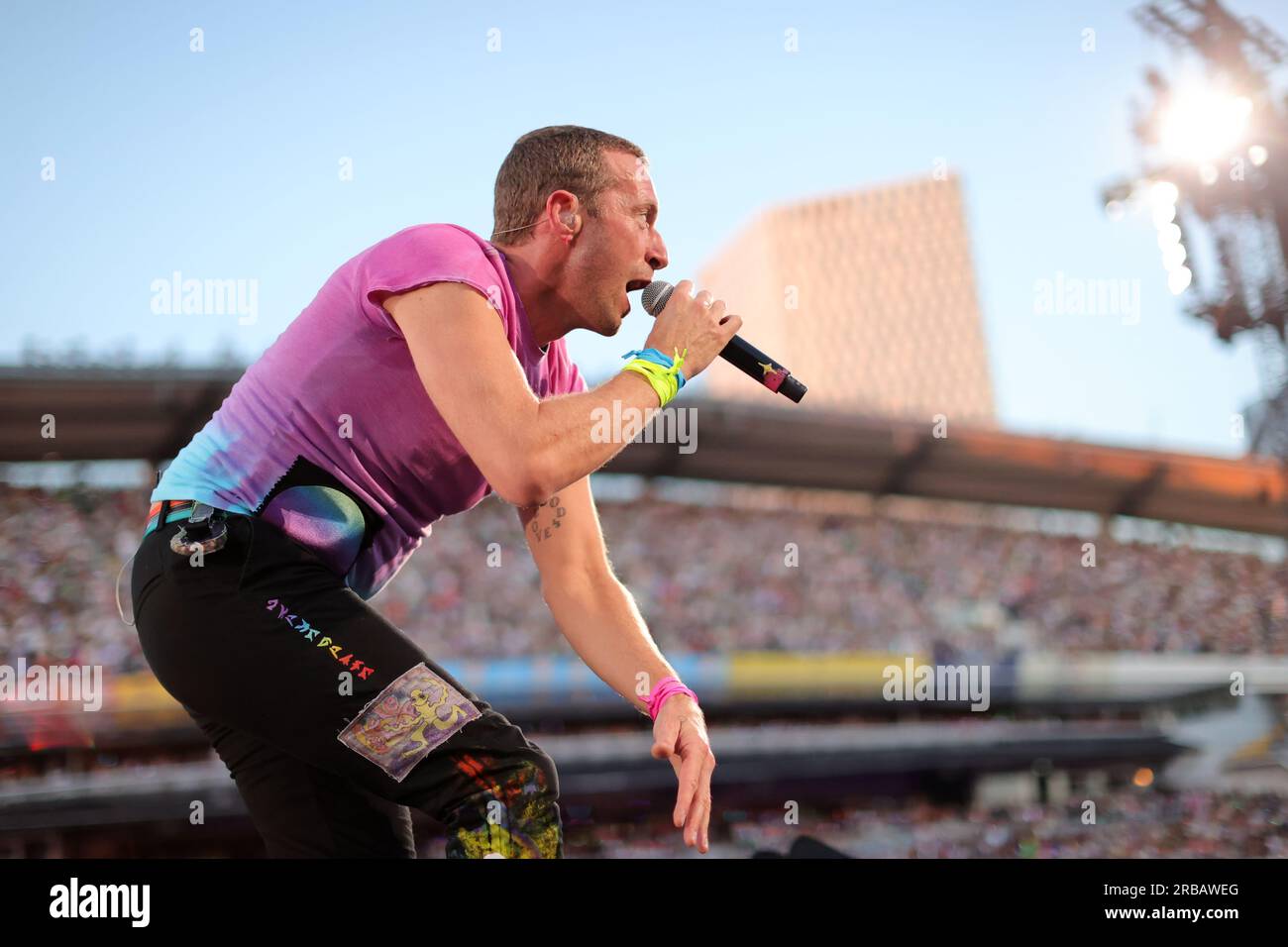 Chris Martin and Will Champion from Coldplay backstage at the Hollywood  Bowl, Los Angeles, united States of America Stock Photo - Alamy