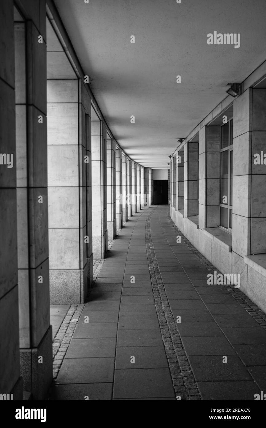 Germany city historic building architecture Black and White