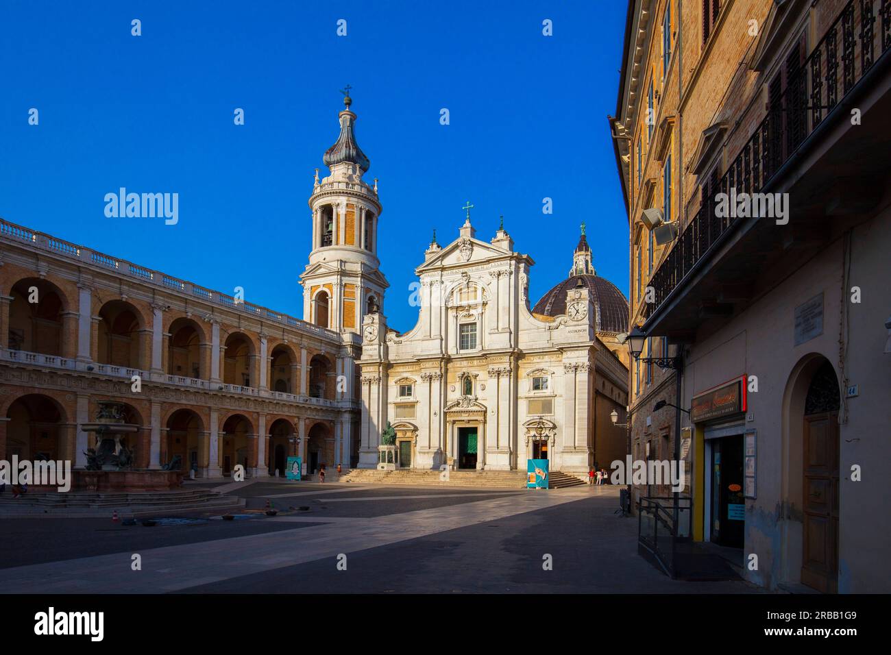 Basilica of the Holy House, Piazza della Madonna, Loreto, Ancona, Marche, Italy Stock Photo