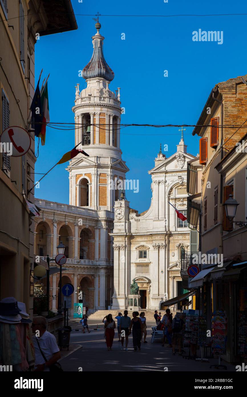 Basilica of the Holy House, Piazza della Madonna, Loreto, Ancona, Marche, Italy Stock Photo