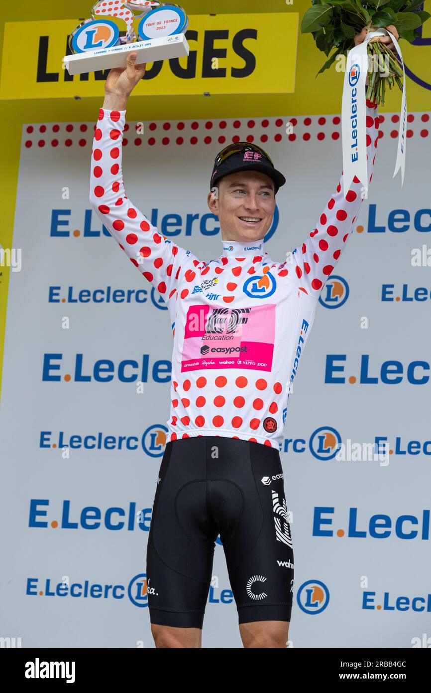 Limoges, France, 8th July 2023, NEILSON POWLESS of EF EDUCATION