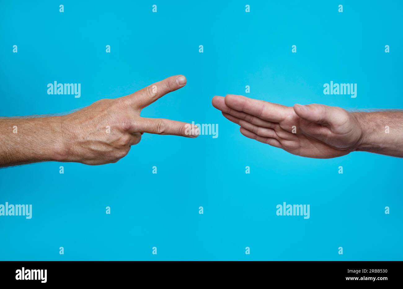 Paper Rock Scissors Stock Photo - Alamy