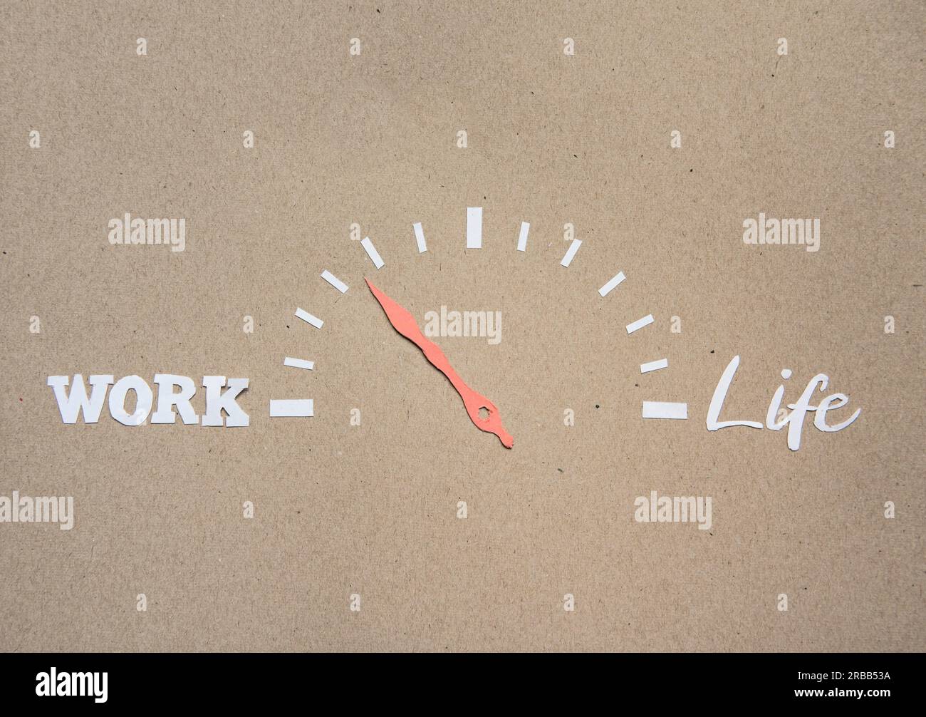 Work life -balance cut out Stock Photo - Alamy