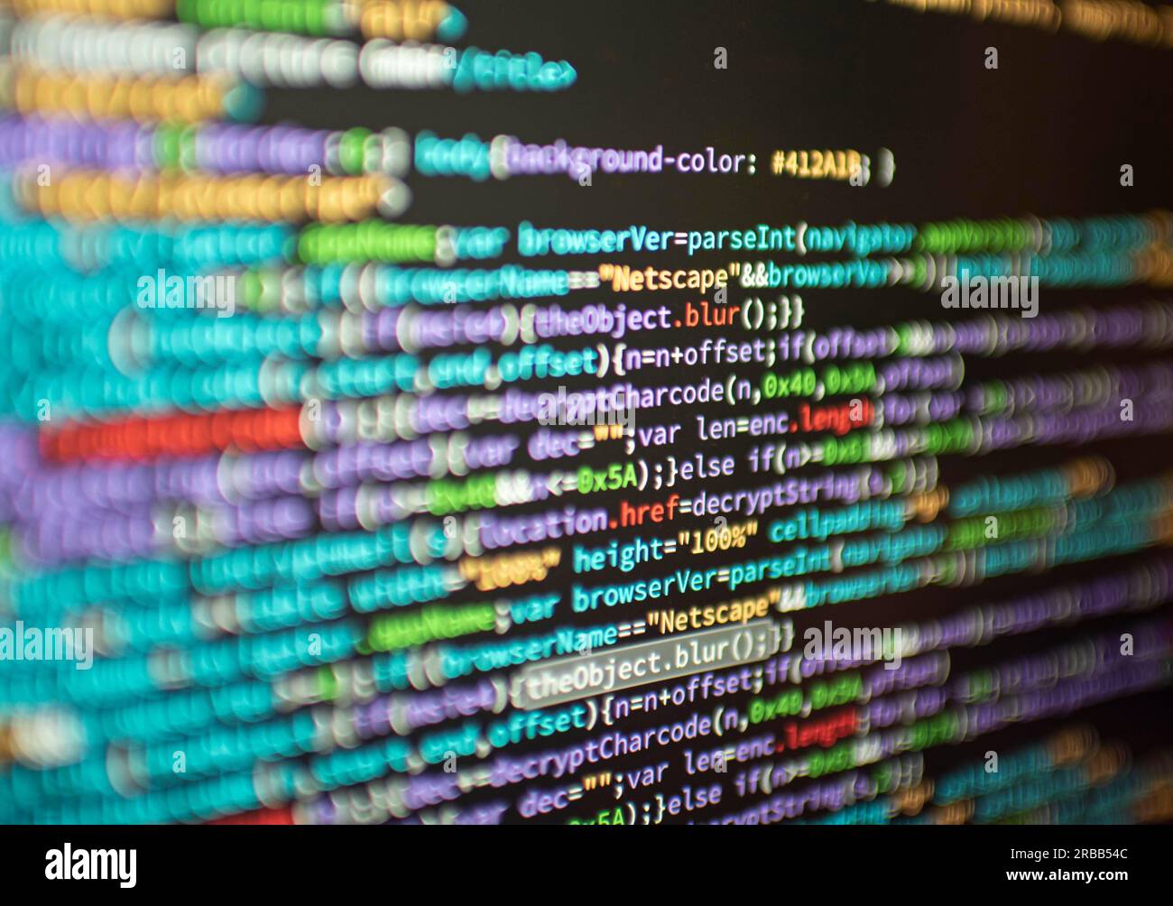 Html code screen hi-res stock photography and images - Alamy
