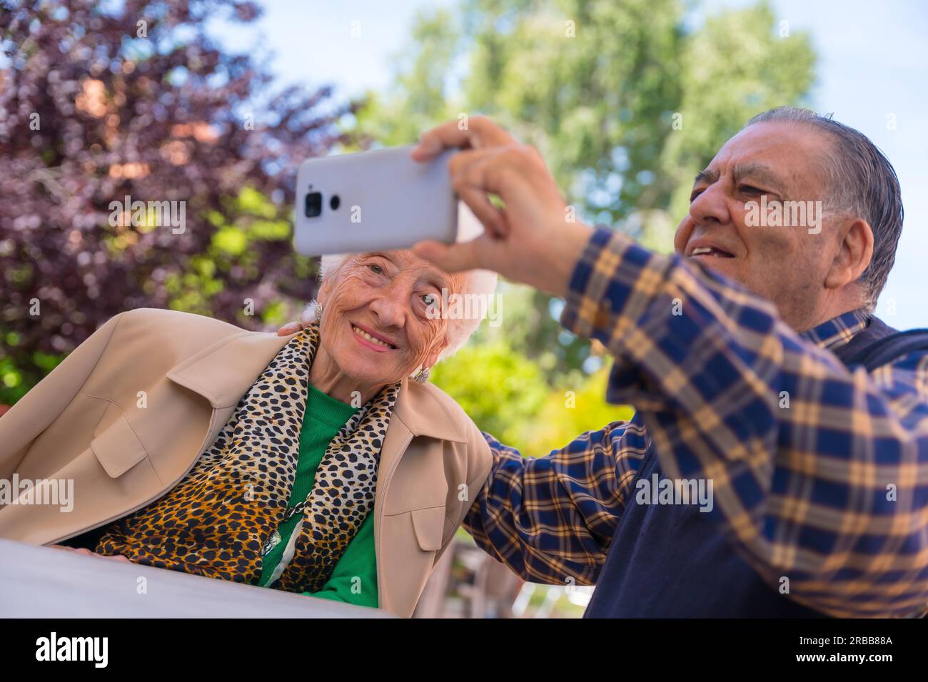 Happy view caucasian elderly hi-res stock photography and images - Alamy