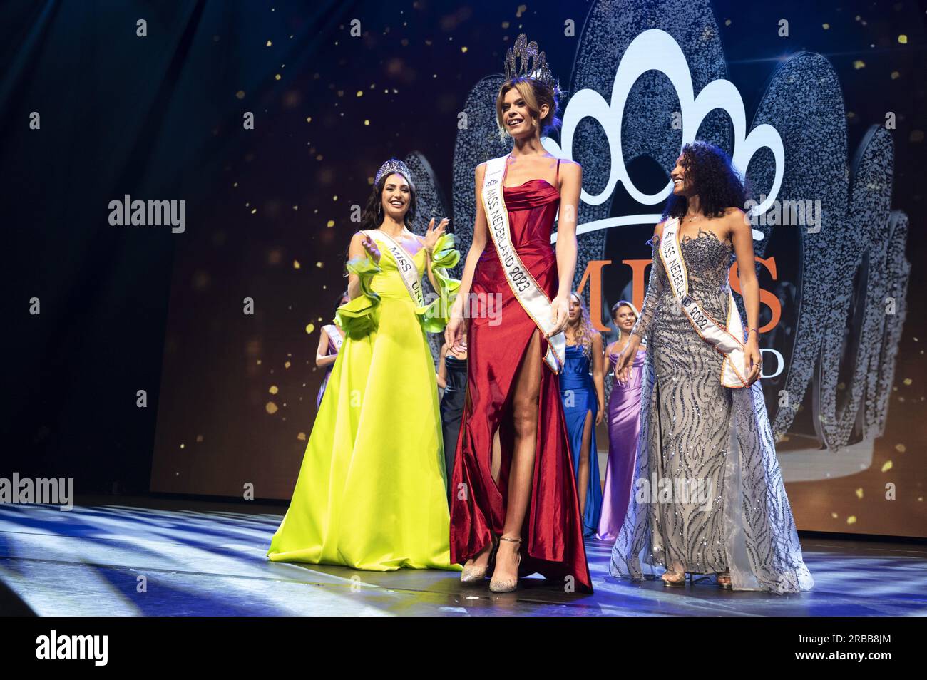 LEUSDEN - Rikkie Kolle has been crowned Miss Netherlands 2023. The winner may represent the Netherlands at the International Miss Universe pageant. ANP EVERT ELZINGA netherlands out - belgium out Stock Photo