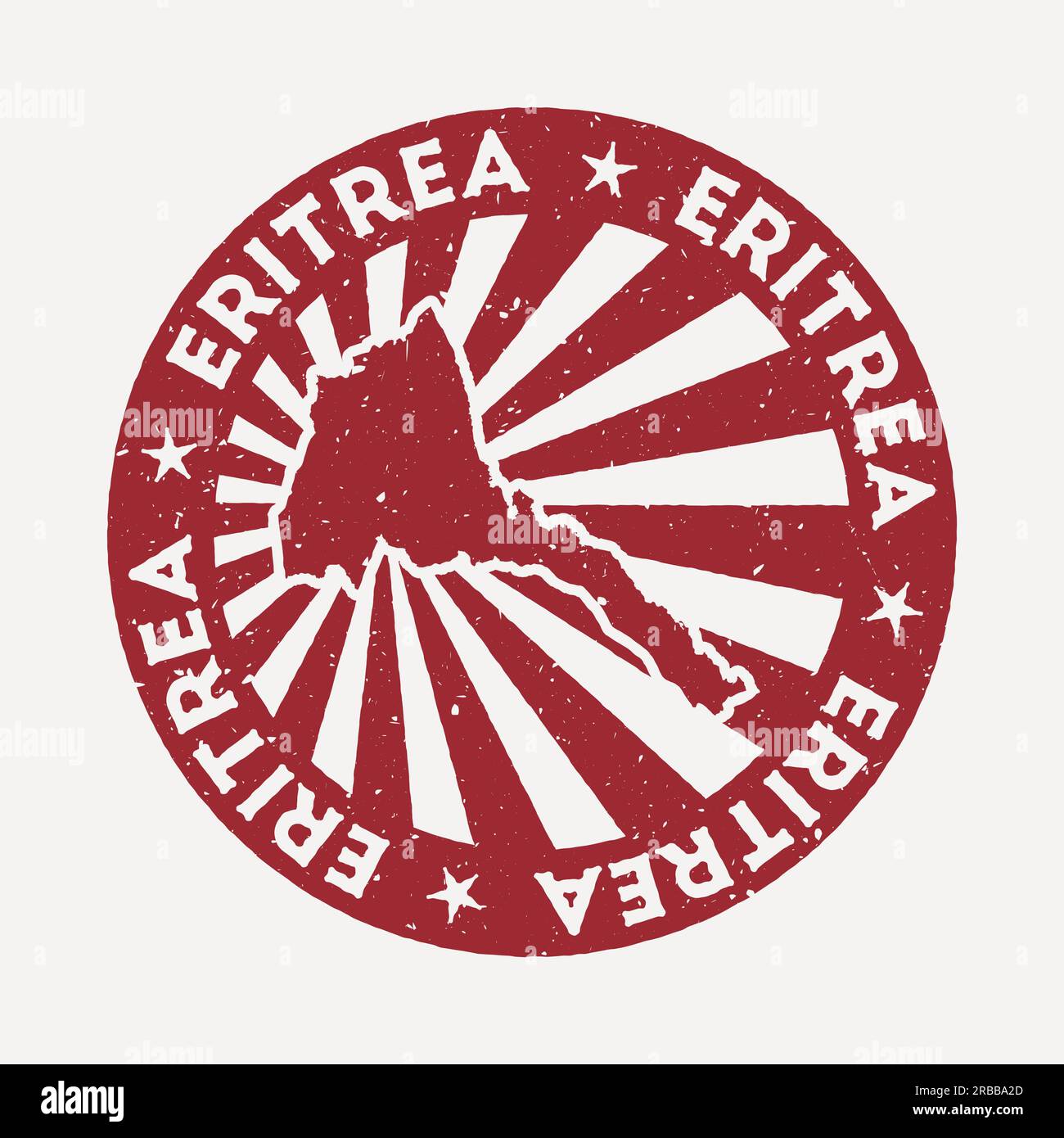 Eritrea stamp. Travel red rubber stamp with the map of the country ...