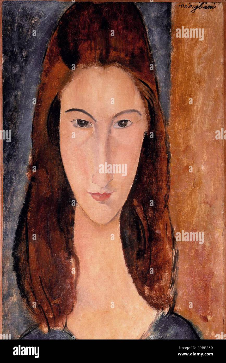 Jeanne Hebuterne 1919; Paris, France by Amedeo Modigliani Stock Photo