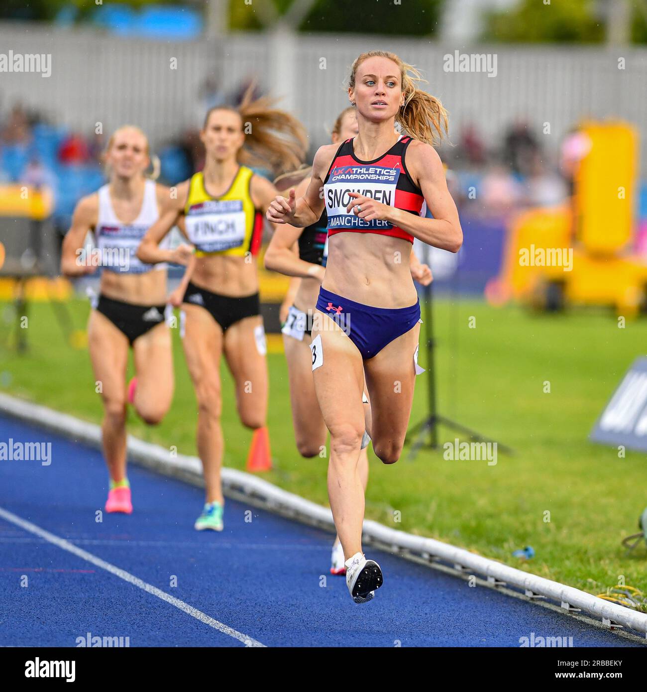 8th July 2023; Manchester Regional Arena, Manchester, Lancashire, England; 2023 Muller UK Athletics Championships Manchester; Katie Snowden wins her heat in the 1500m Stock Photo