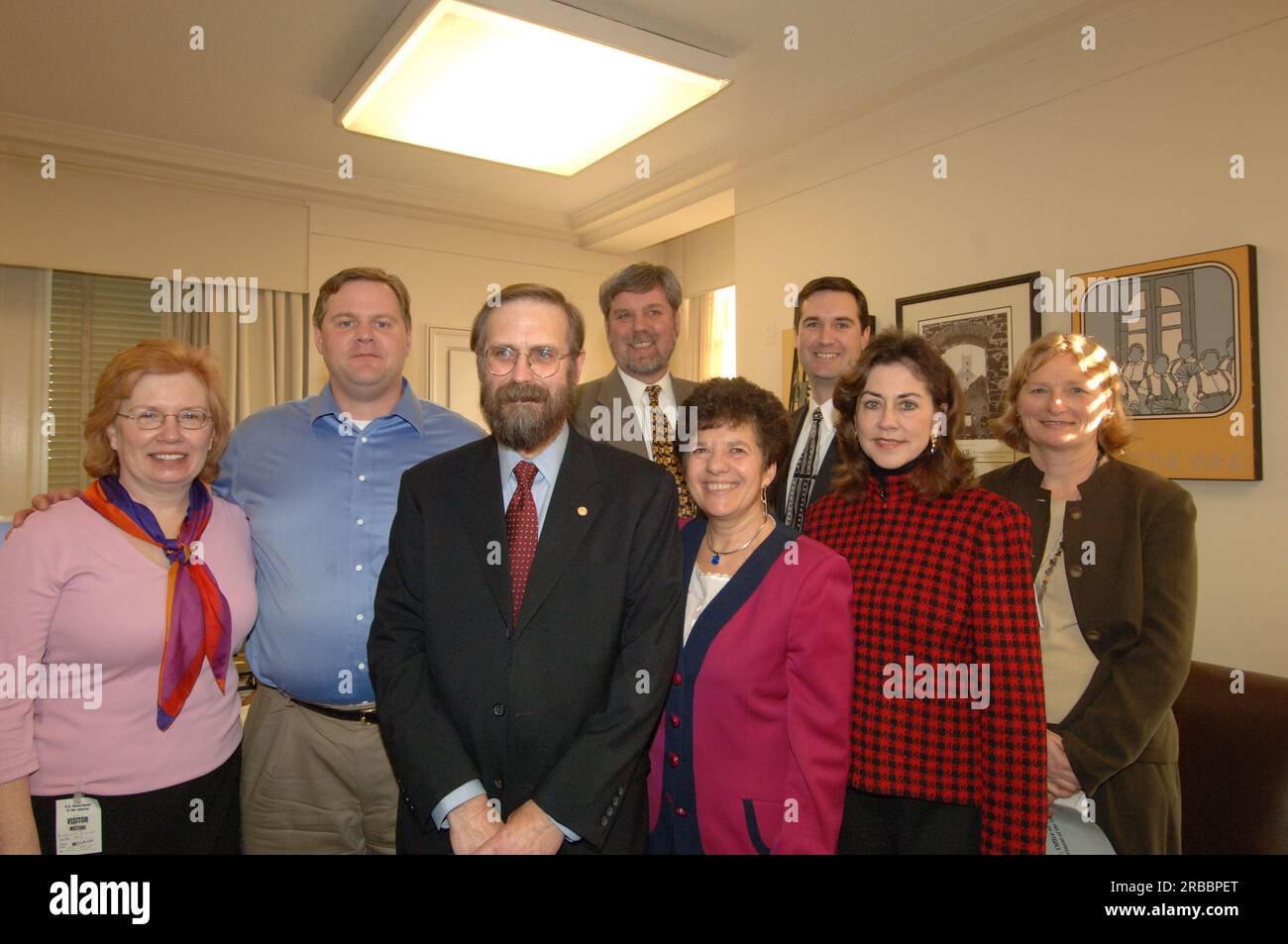 Secretary Dirk Kempthorne with departing Office of Budget Director John Trezise, staff Stock Photo