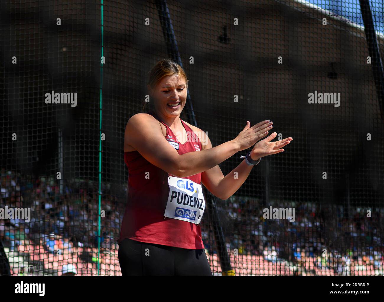 Winner Kristin PUDENZ (SC Potsdam) women's discus throw final, on July 8th, 2023 German Athletics Championships 2023, from July 8th. - 09.07.2023 in Kassel/ Germany. Stock Photo