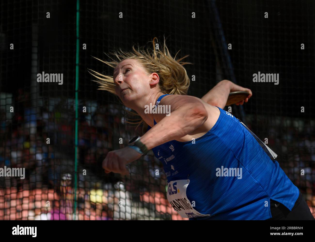 Julia HARTING (SC Neubrandenburg) action, women's discus throw final, on 08.07.2023 German Athletics Championships 2023, from 08.07. - 09.07.2023 in Kassel/ Germany. Stock Photo