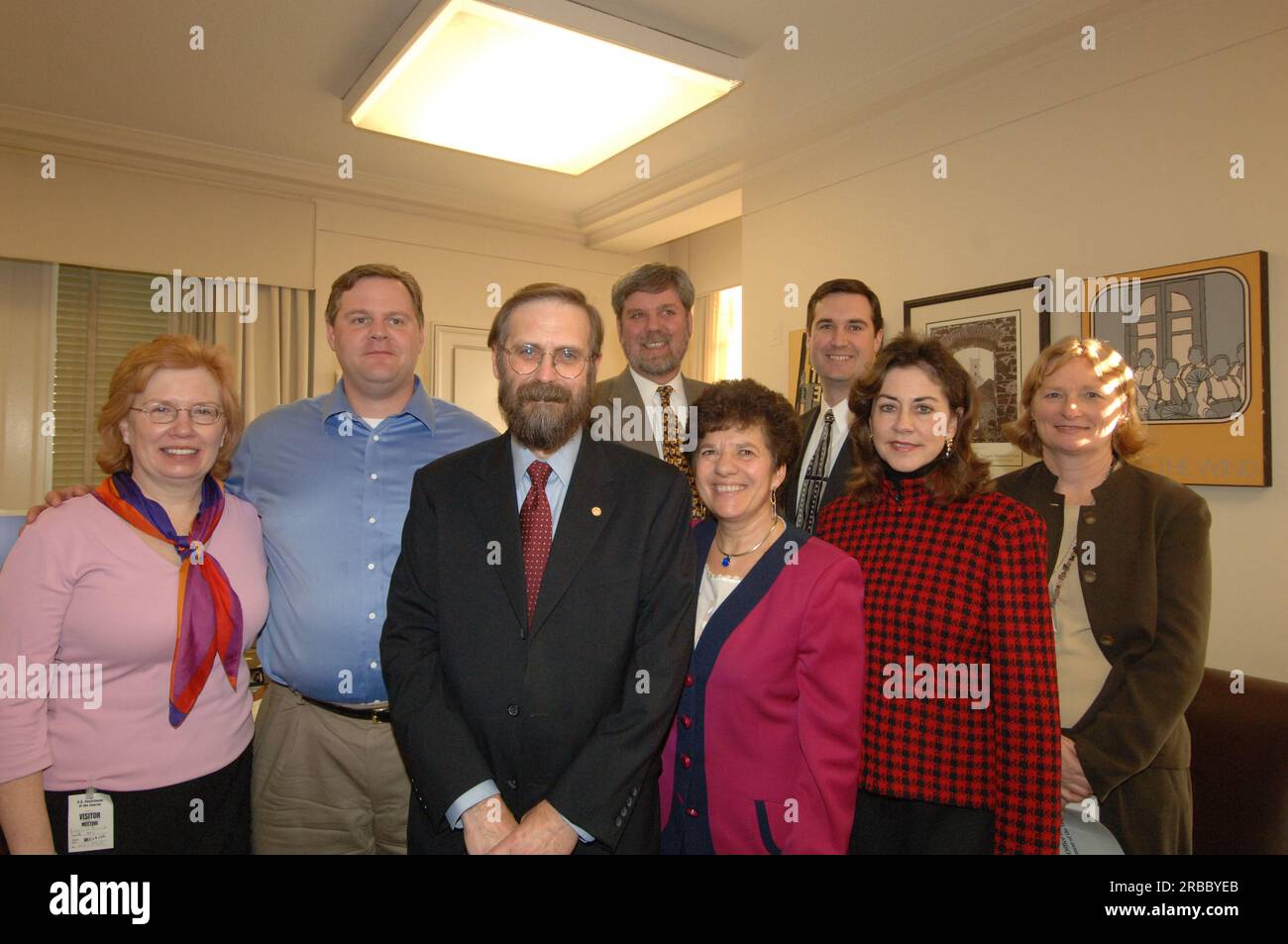 Secretary Dirk Kempthorne with departing Office of Budget Director John Trezise, staff Stock Photo