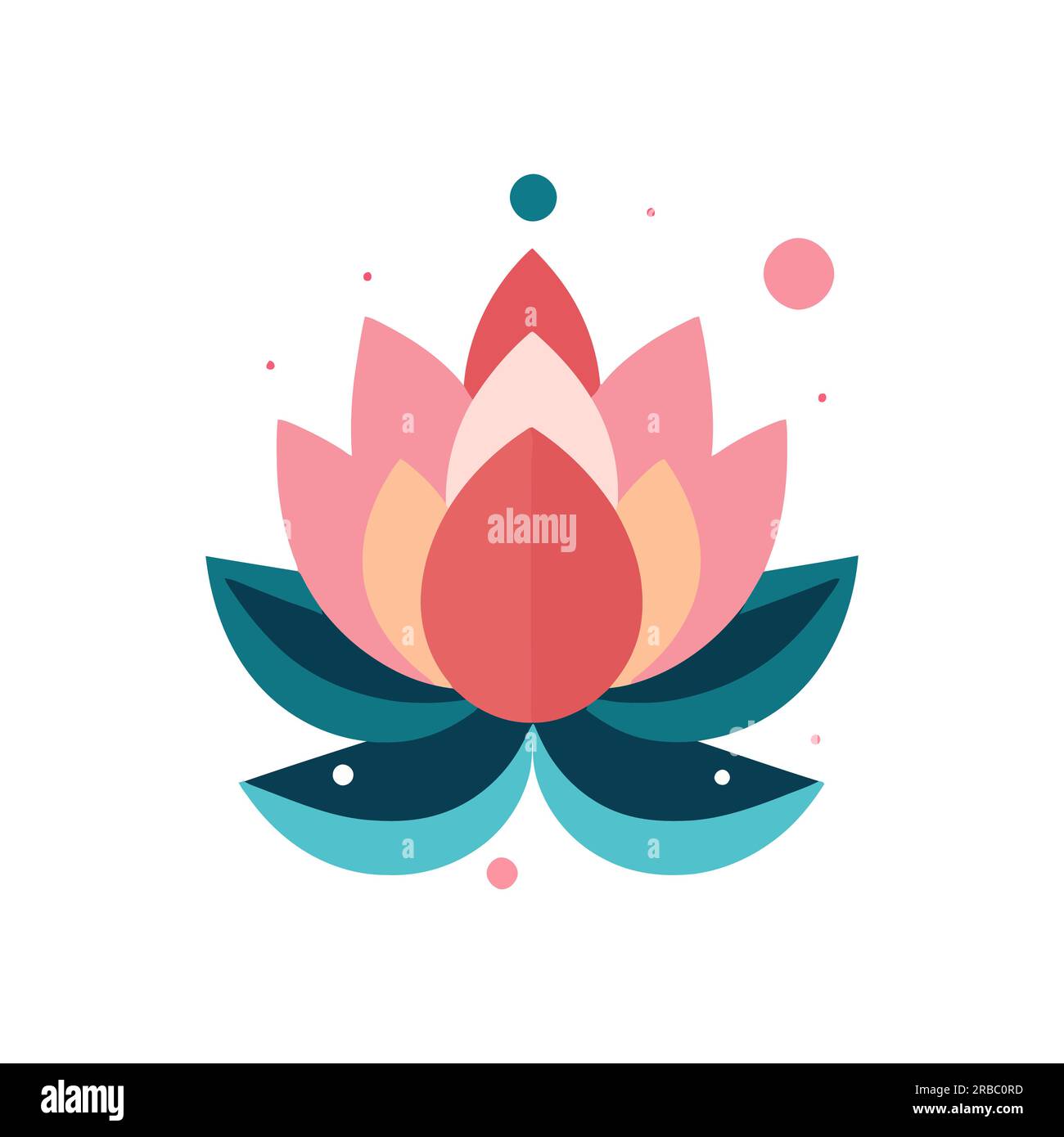 Lotus Flower Icon Lotus Flower Isolated Cute Lotus Symbol Lotus Plant Vector Illustration 7704