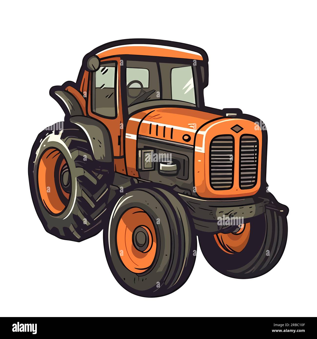 Tractor logo. Farmer tractor image in flat style. Tractor image ...