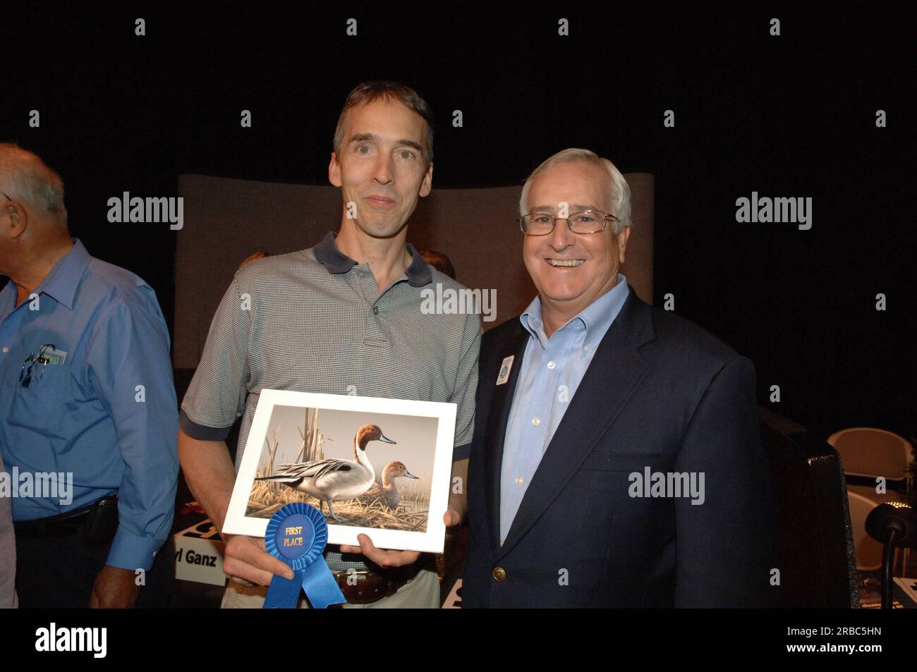 Activities at the 2007 Federal Duck Stamp Art Contest at BIG Arts in Sanibel, Florida, with Secretary Dirk Kempthorne and Fish and Wildlife Service Director H. Dale Hall among the Interior officials on hand to announce the winning entry, a depiction of a pair of pintail ducks by wildlife artist Joe Hautman of Plymouth, Minnesota. Judges for the competition, selected by the Secretary, included wood sculptor and former major league baseball pitcher Jim Sprankle, Association of Fish and Wildlife Agencies Executive Director and former Fish and Wildlife Service Deputy Director Matt Hogan, Springfie Stock Photo