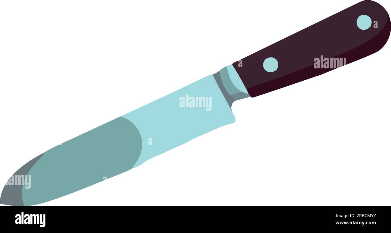 Sharp steel blade, handle, illustration isolated Stock Vector Image