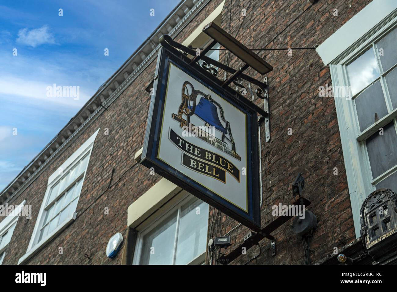 The Blue Bell pub sign. Fossgate, York. Stock Photo