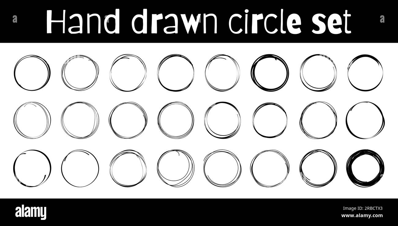 Pencil drawing circles Black and White Stock Photos & Images - Alamy