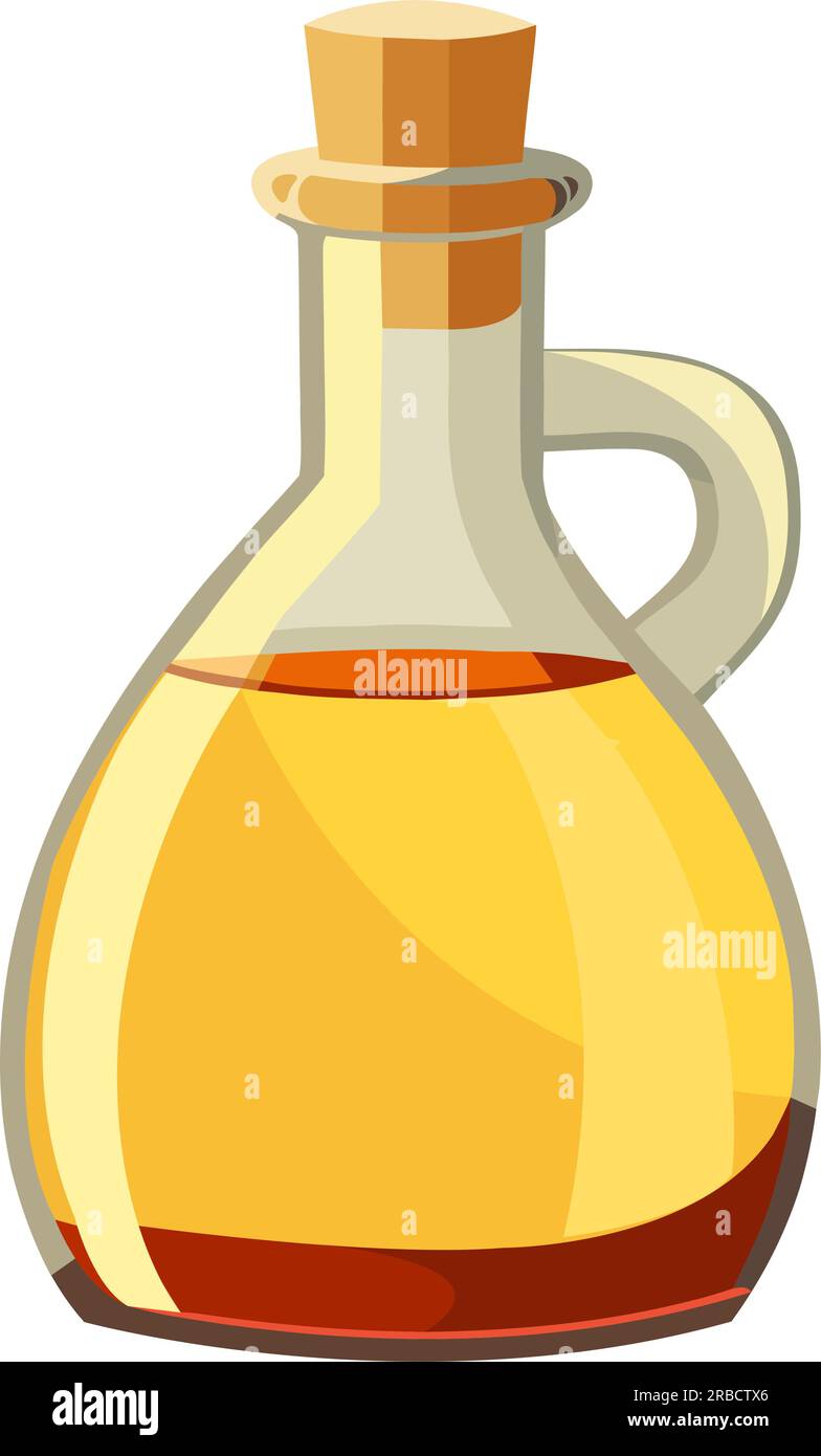 Organic olive oil in glass bottle illustration Stock Vector Image & Art ...