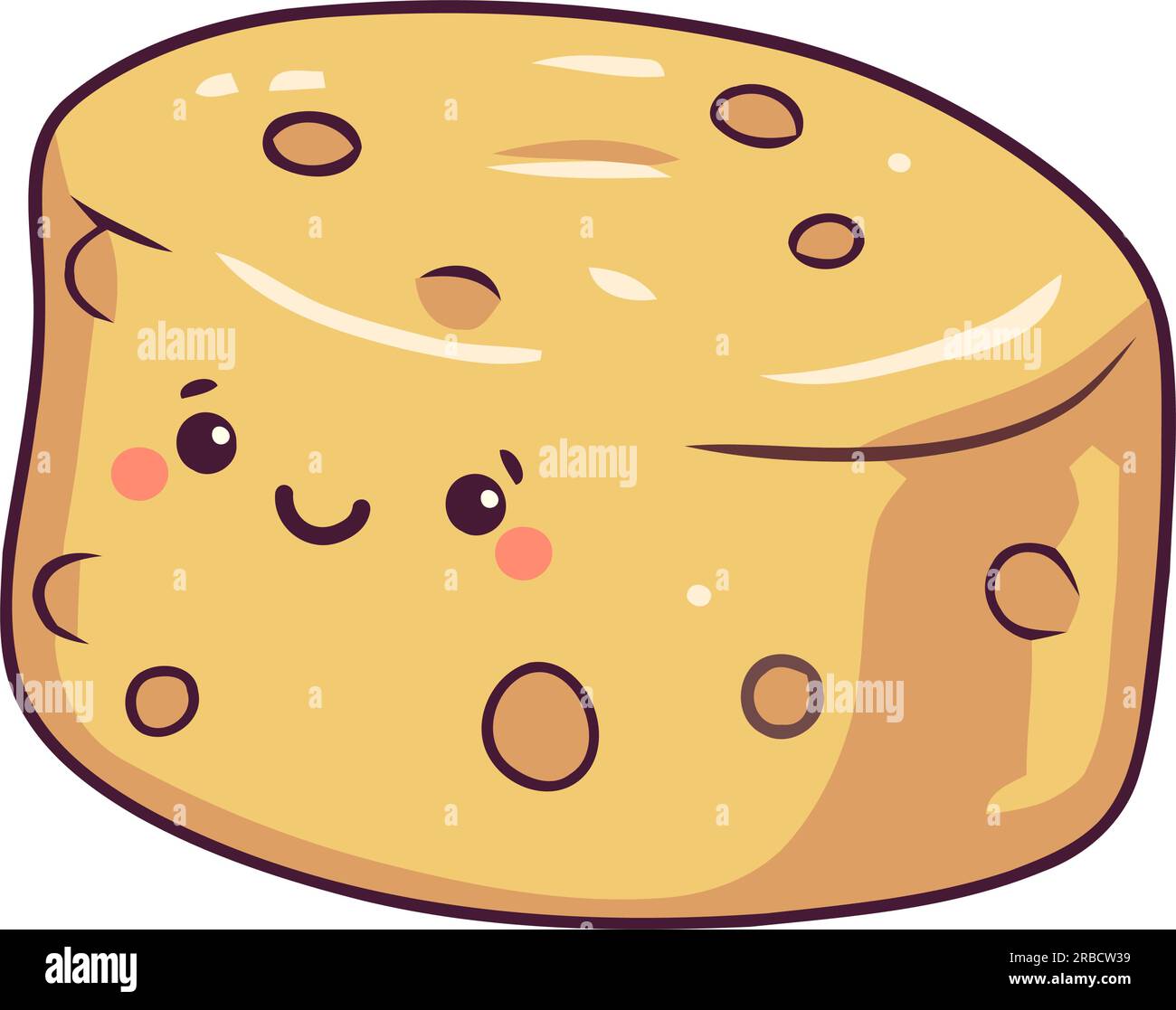 Cute cartoon cheese slice hole Stock Vector Image & Art - Alamy