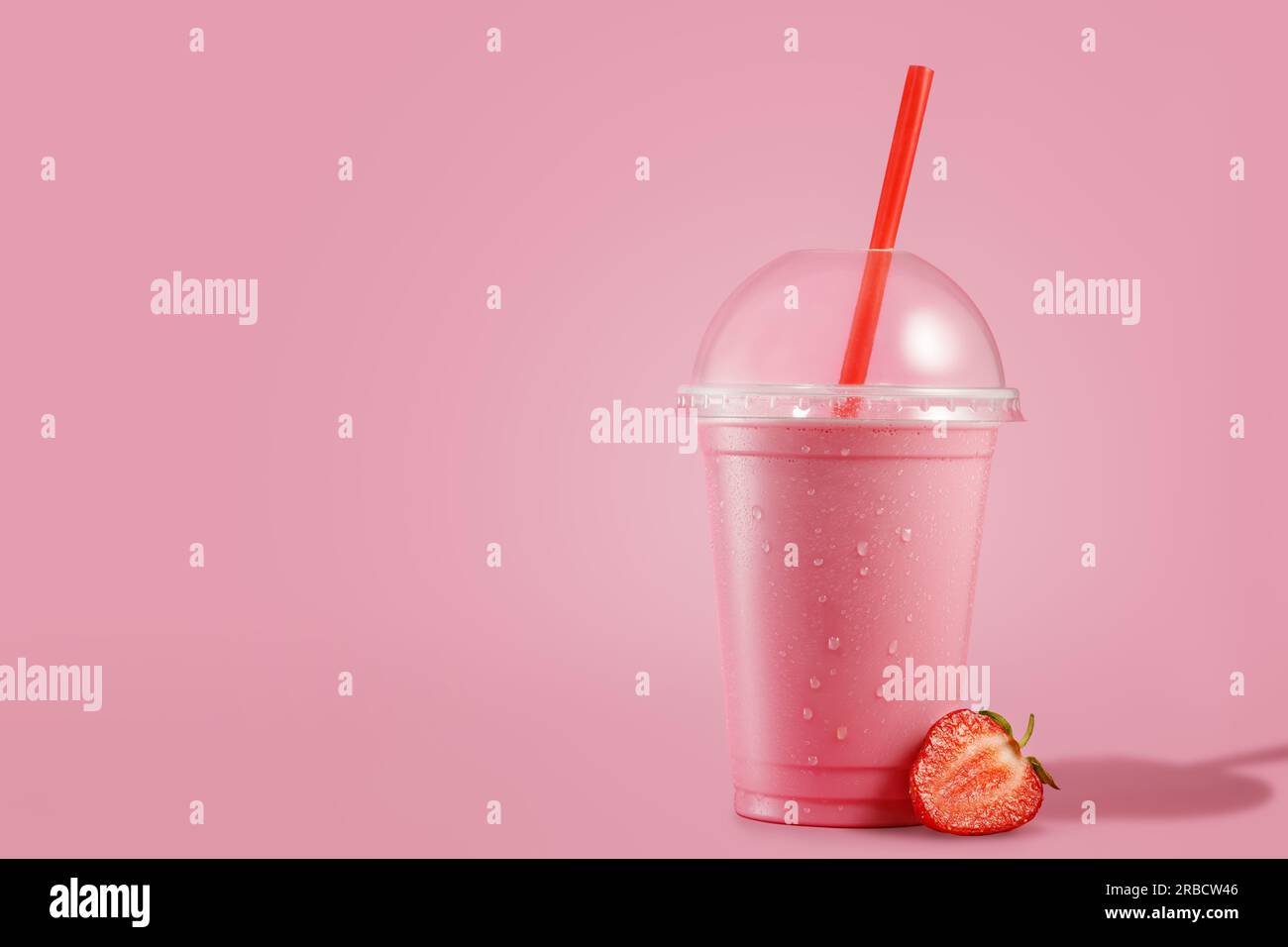 Set Of Different Milkshakes In Disposable Plastic Glasses Stock Photo -  Download Image Now - iStock