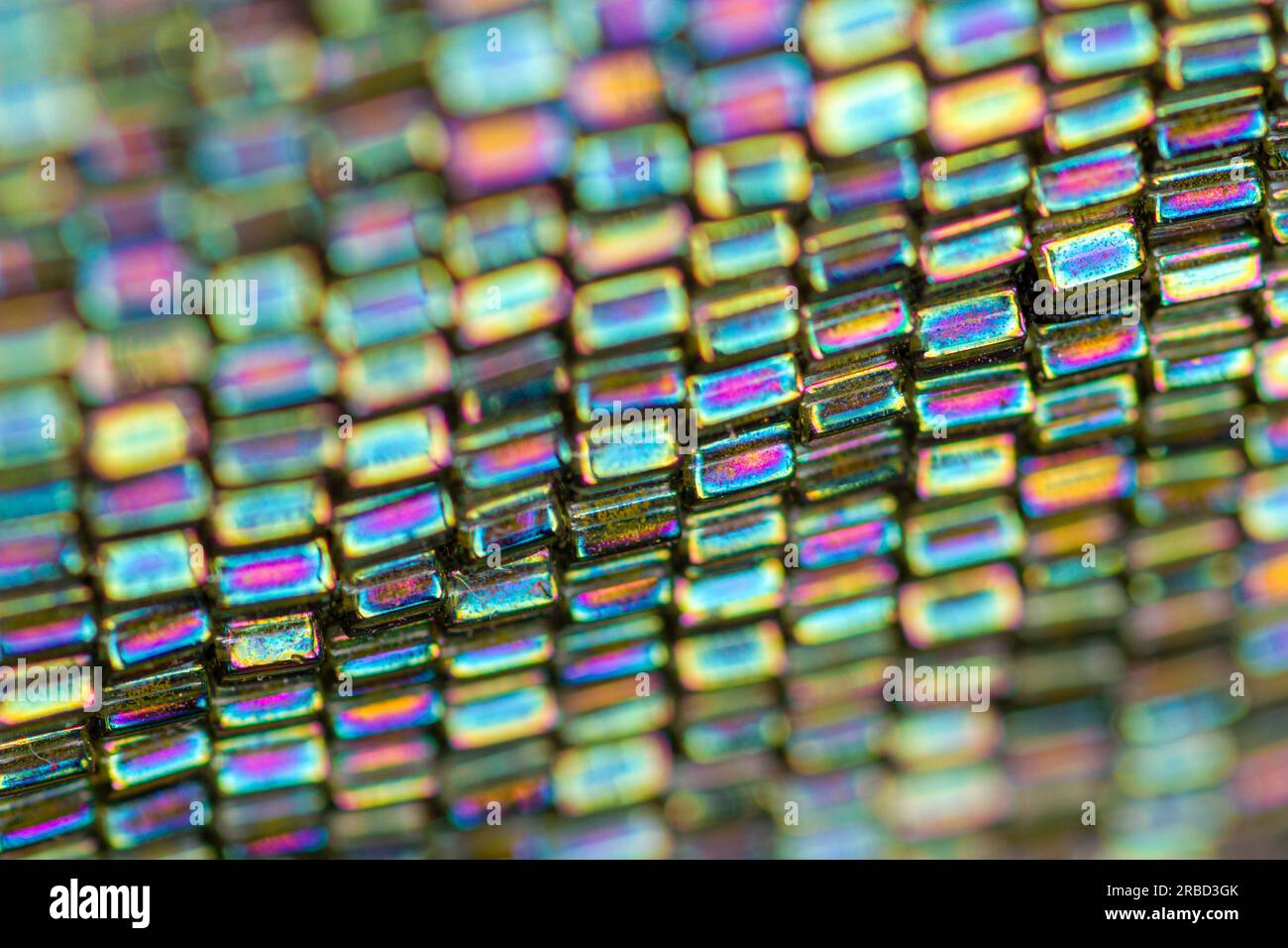 macro image of plastic bracelet Stock Photo