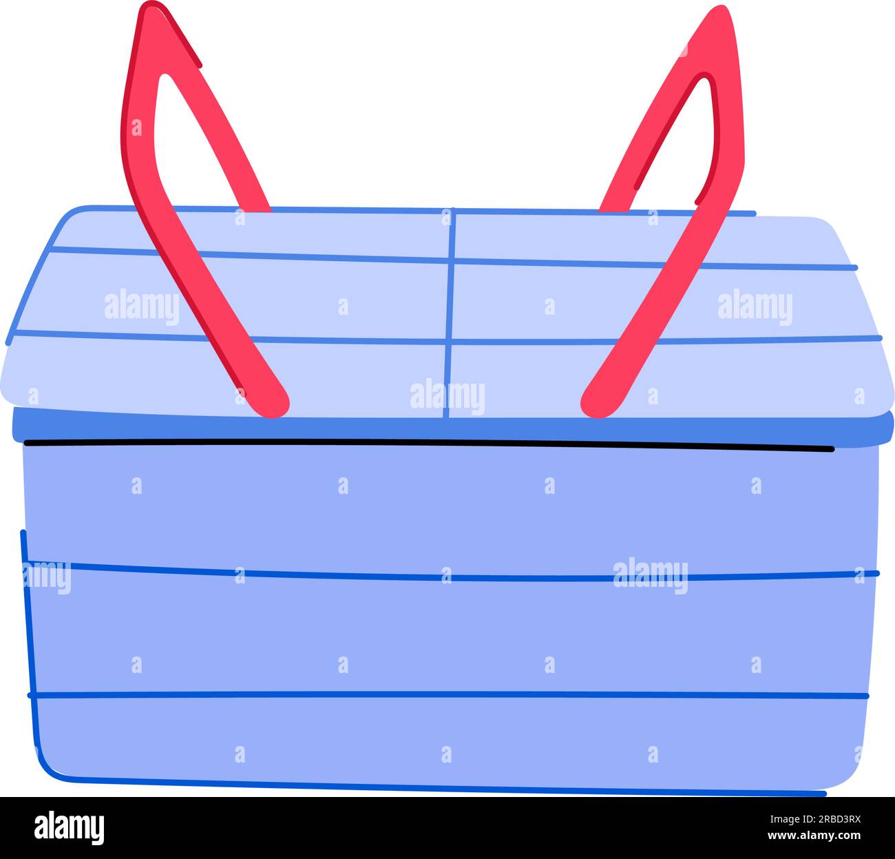 food picnic basket cartoon vector illustration Stock Vector Image & Art ...